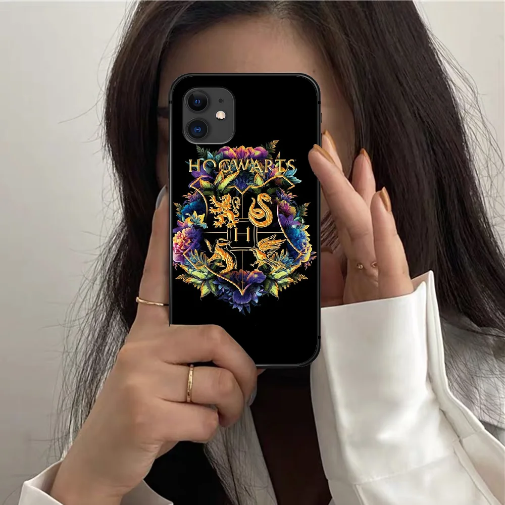 

H-Harries Potters Phone Case For Iphone 12 Mini 11 PRO X XR XS MAX 6 6s 7 8 Plus 4 5 5s SE 2020 black Back Silicone Hoesjes 3D