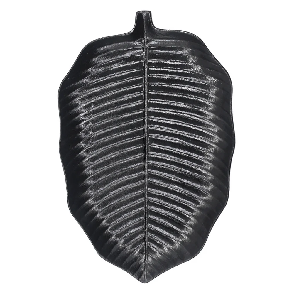 

1 шт. тарелка для суши в форме листа, креативная керамическая тарелка для завтрака, шикарная Бытовая Посуда для дома, ресторана, ужина (30 см)