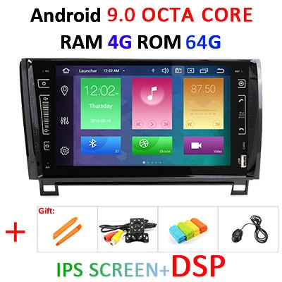 " DSP Android 9,0 ips экран 64G радио GPS 2 DIN в автомобиль для TOYOTA Sequoia Tundra стерео без DVD плеера навигационный приемник аудио - Цвет: 9.0 4G 64G IPS DSP
