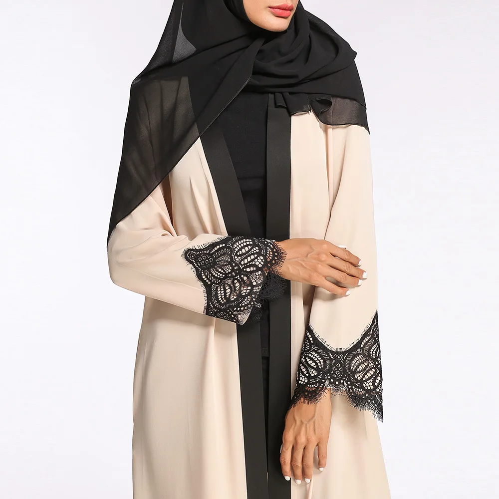 BNSQ мусульманское abaya длинное платье кимоно длинные халаты Jubah Дубай Ближний