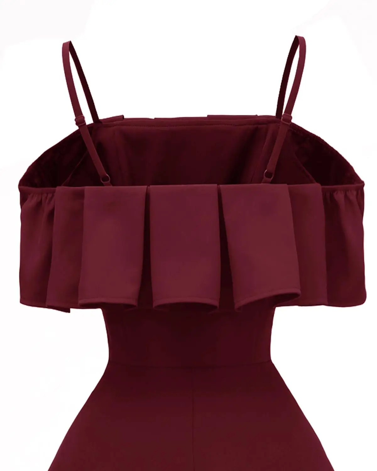 formal burgundy cocktail dress cheap Sling off the shoulder short sleeves a word collar Ruffle Sexy plus size A-line graduation party elegant fashion
