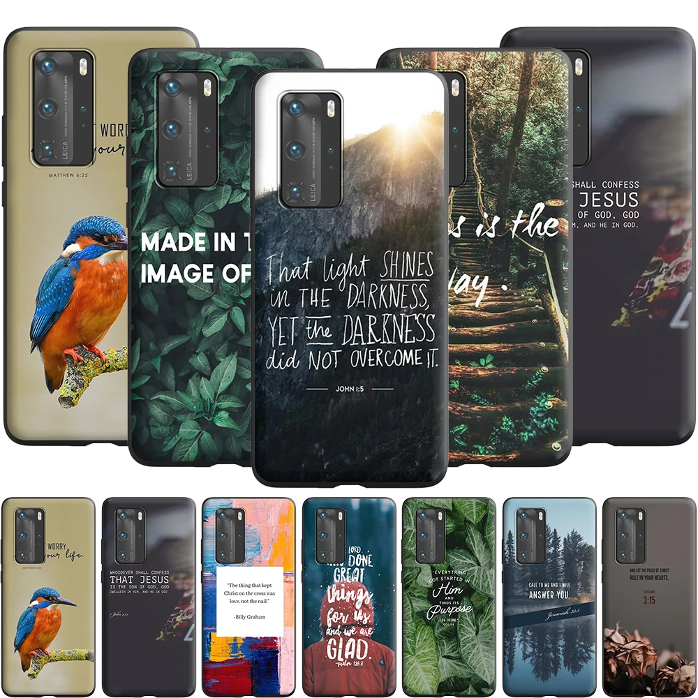 Чехол с цитатой Иисуса Христа Кристиана для Huawei Mate 10 20 Lite Y6 Y7 Y9 Y6P P Smart S Y5P Y8P