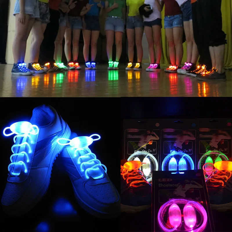 1 пара плоские шнурки для обуви ремешок светящиеся струны в форме oive светлые