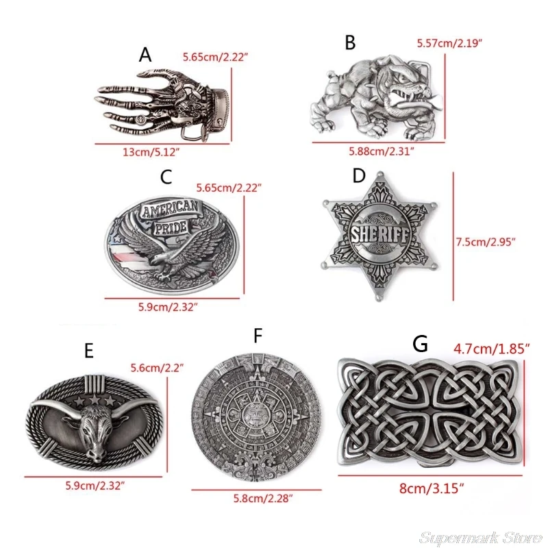 

Vintage Fashion Western Keltic Knot Belt Buckle Cowboy Belt Buckle for Men Retro Cool Cowboy Native American Belt Buckle M19 21