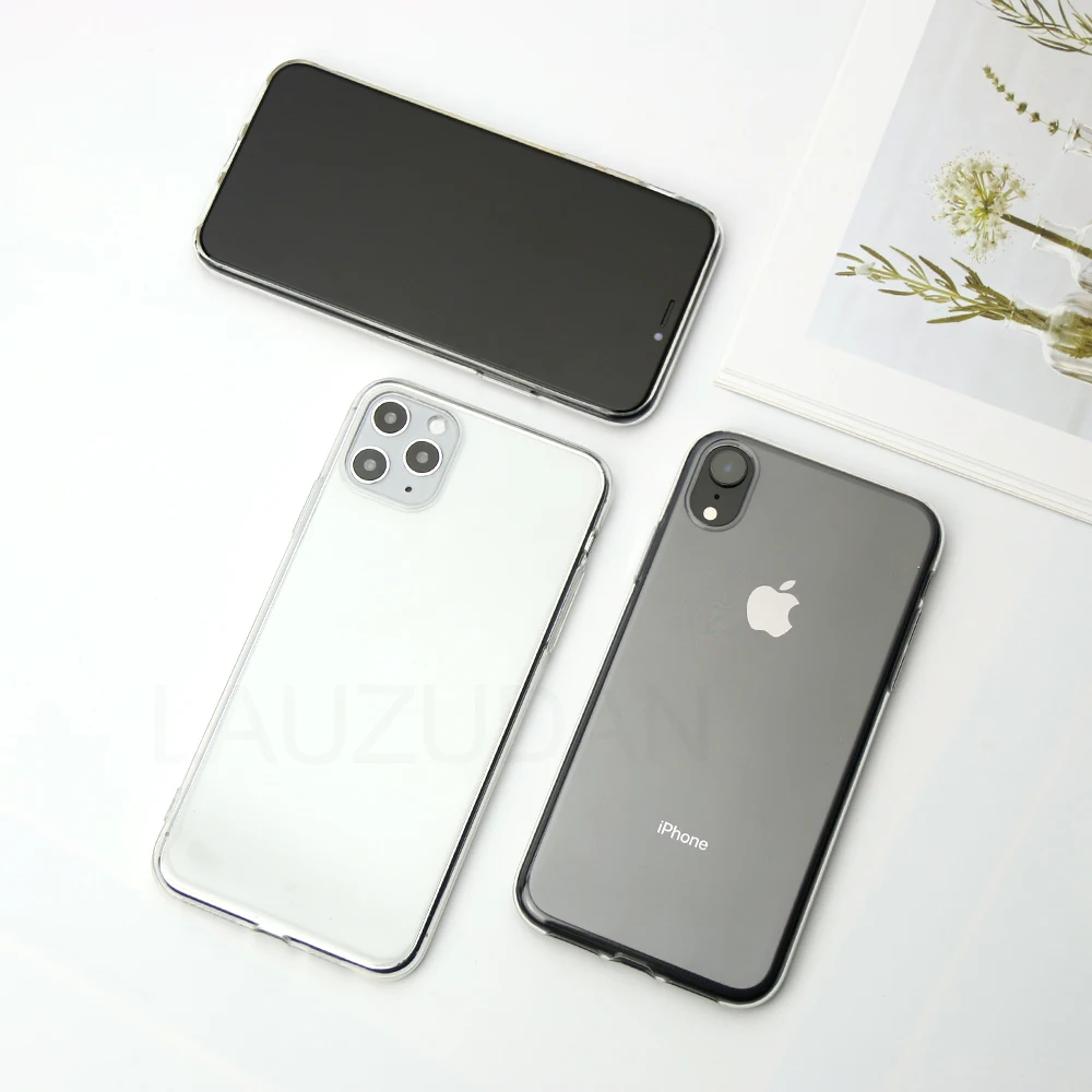 Силиконовый чехол для iPhone 11 Pro X XR XS Max 5s 6 7 8 Plus прозрачные чехлы SE 2020 12 мягкий