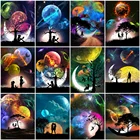 Evershine Алмазная вышивка вселенная картина стразы полная площадь Алмазная мозаика пейзаж крестом Алмазная Живопись Луна подарок ручной работы