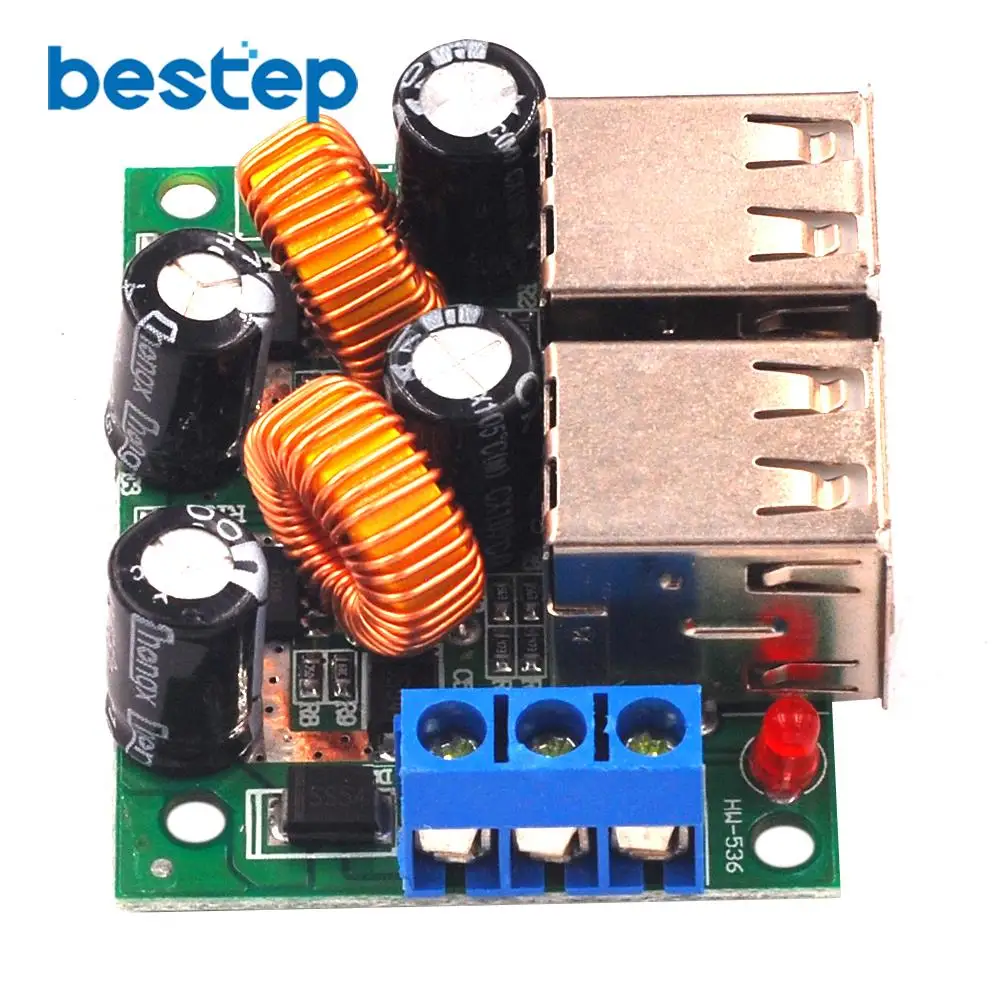 Понижающий модуль платы преобразователя питания A5268 с 4 usb портами плата