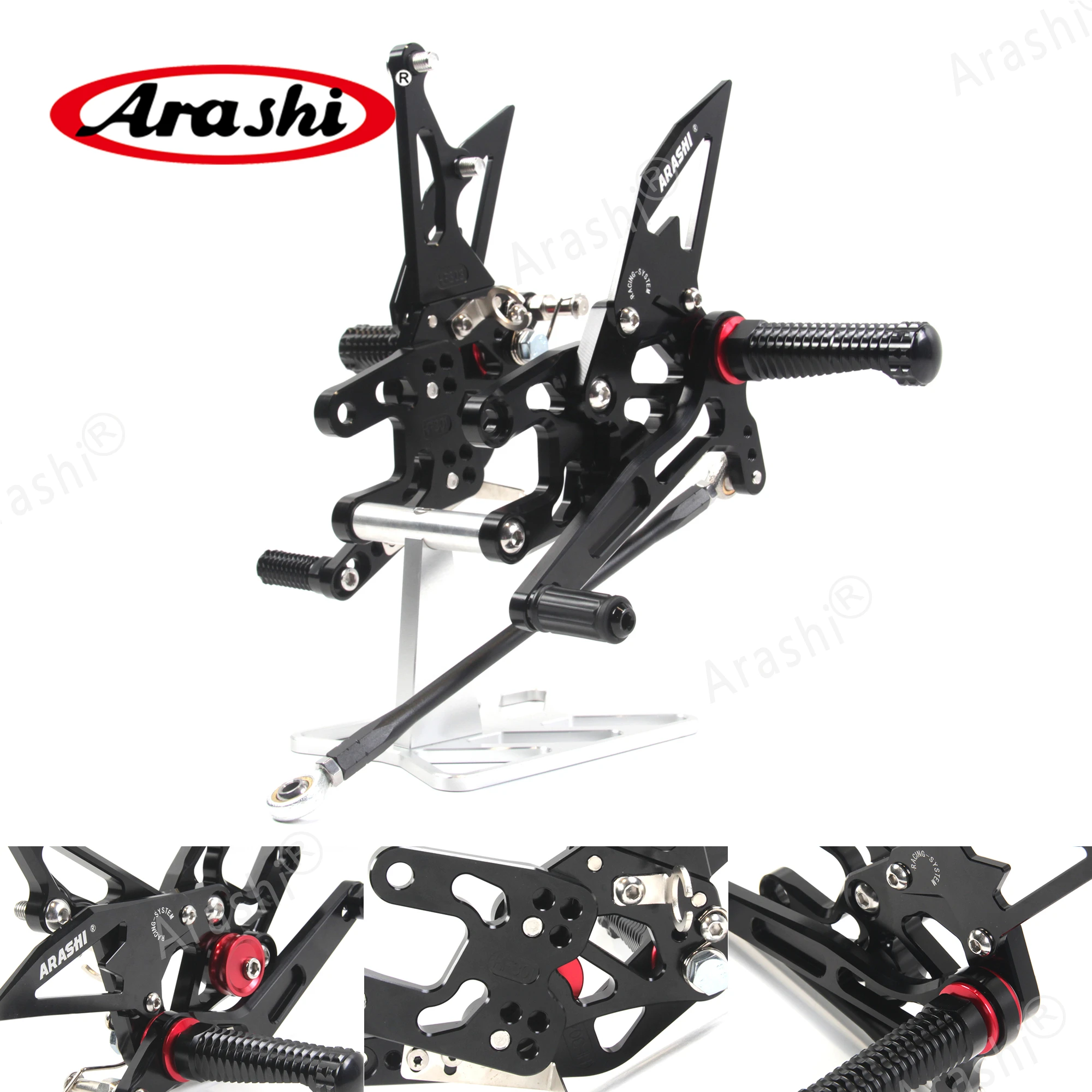 Регулируемая подставка для ног Arashi KAWASAKI NINJA ZX10R ZX10 R 2004 2005 задняя педали ZX-10R 04 05 -
