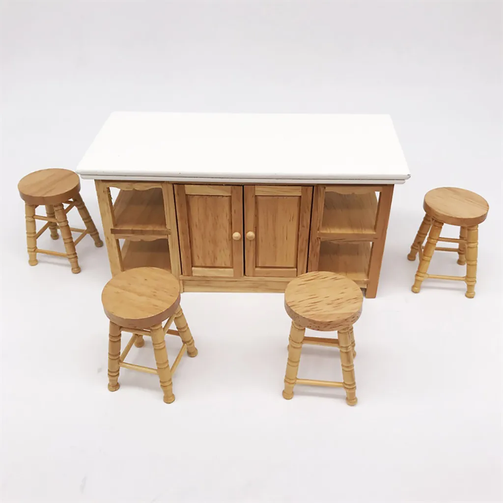 

Simulation Mini Sofa Stool Chair Furniture Model Toys for Doll House 1/12 Mini Dollhouse Furniture Miniature High Stool
