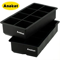 anaeat 1pc silicone ice cube maker form for ice candy cake pudding chocolate molds square shape ice cube trays molds