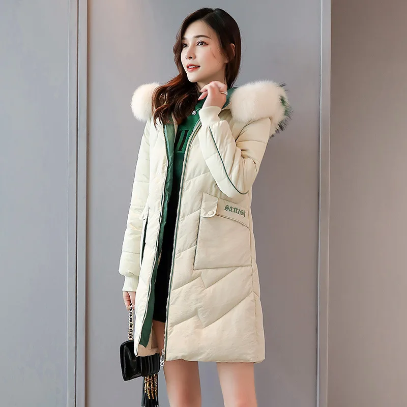 Пуховая парка пуховая зима 2019 длинная одежда в Корейском стиле пальто с
