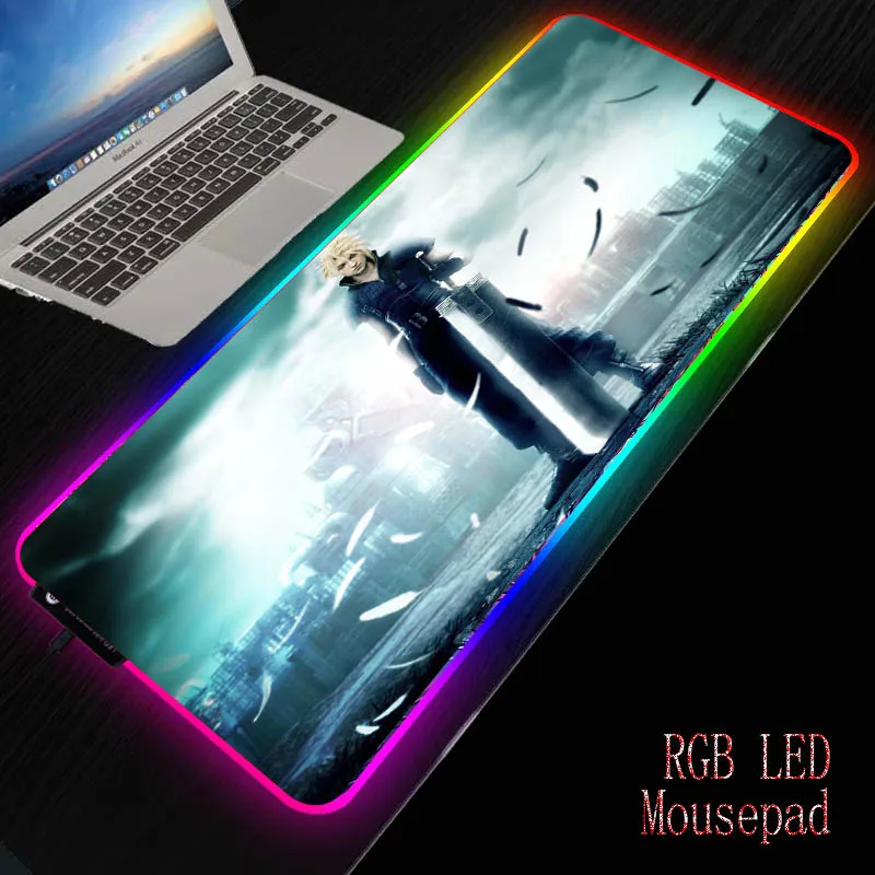 MRGBEST Final Fantasy Gamer компьютерный коврик для мыши RGB Mause большой XXL настольной