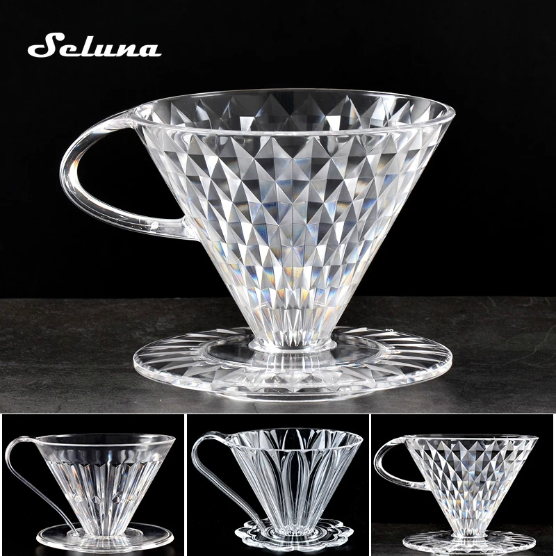 

Hand Drip Coffee Filter Resin Pour Over Coffee Dripper Paper Cone Drip Filters Barista Coffee Brewing Clever Dripper 101/102
