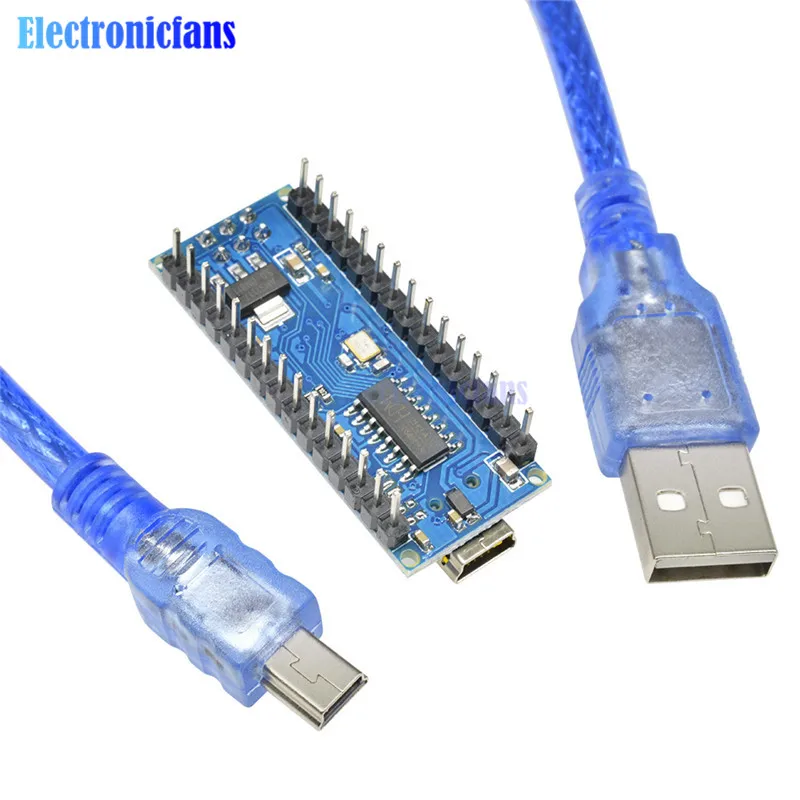 Плата микроконтроллера Nano V3.0 3 0 ATmega328 ATmega328P плата CH340 для Arduino сменный USB кабель