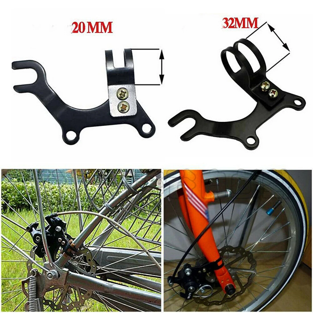 

32 ​​Mm Stainless Steel Bike Disc Brake Modification Bracket MTB Ordinary Bicycle Brake Refitting Holder Rack Bike Accessories