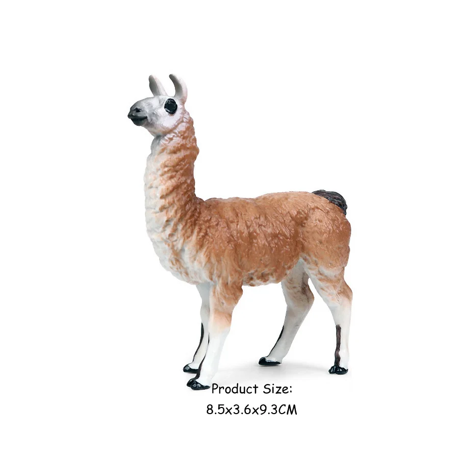 styles E Реалистичная пластиковая Милая Альпака дикая Llamas животное подвижная фигурка-модель, животные-животные развивающие Фигурки игрушки подарок для детей - Цвет: styles E