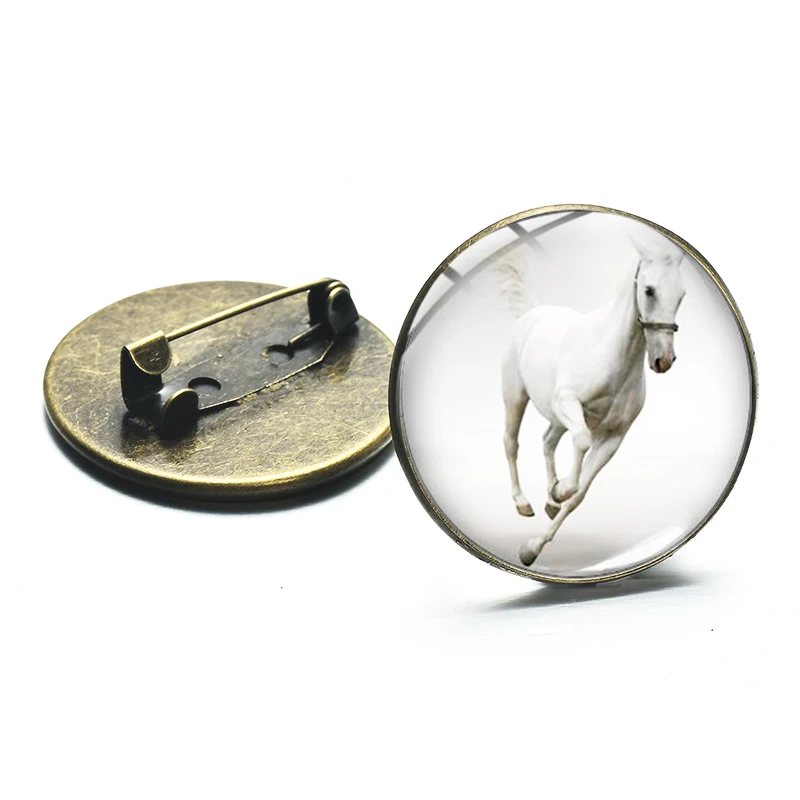 SONGDA винтажные браслеты с подвесками белого брошь-лошадь искусство