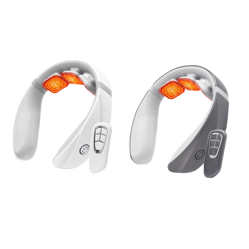 

TENS Cervical Massager Electric Impulse 42 Celsius Heating Remote Control Massager Relaxation Relief Pain Massage