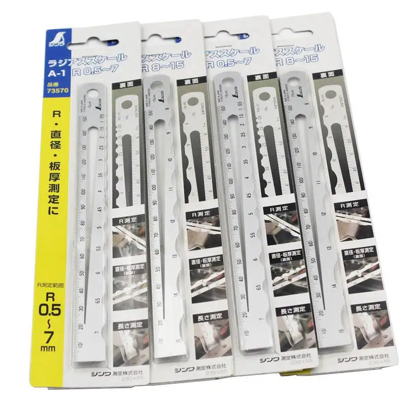 SHINWA Penguin Radius Scale R Gauge Diameter Gauges Ruler Dia Sheet Thickness Length Measurement Tool | Инструменты