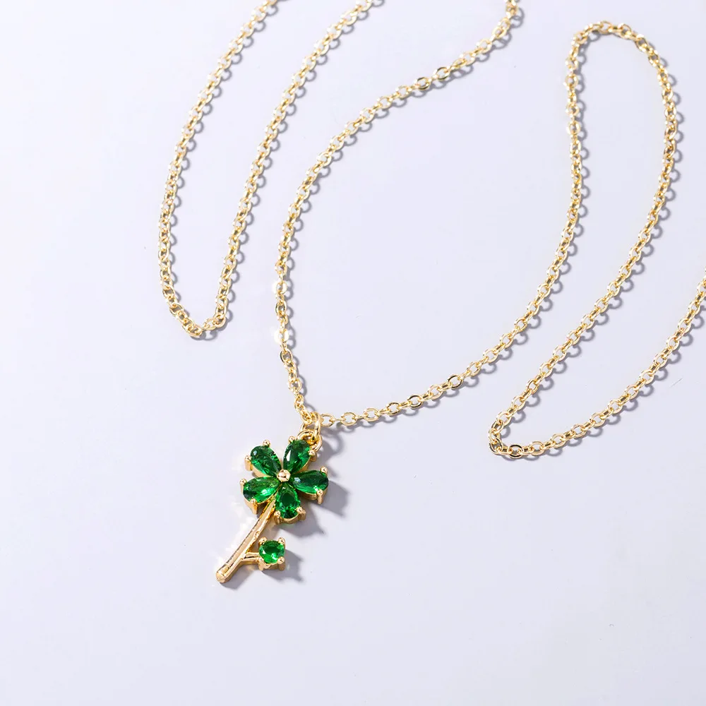 Модное простое свежее прозрачное цветущее цветочное ожерелье с кулоном из