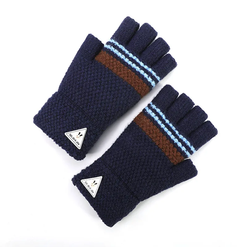 

Children's Half-finger Gloves Fall/winter Windproof and Anti-freeze Fingerless Writing Warm Gloves Kids Gloves Kids Gloves