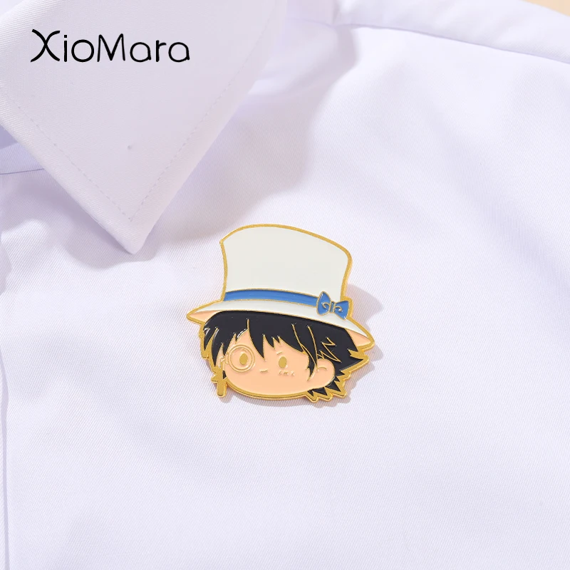 

Custom Role Kiddo Kaitou Enamel Pins Cartoon Magic Anime Icons Brooches Pinback Button Lapel Badges Jewelry Gift For Fans Friend