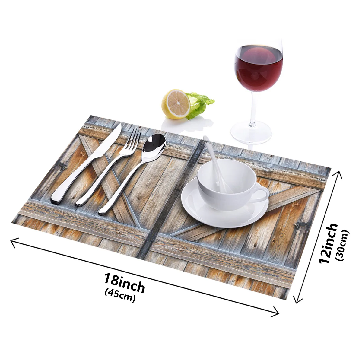 4 6 штук в партии комплект Коврики на стол страна двери сарая дерево напечатано