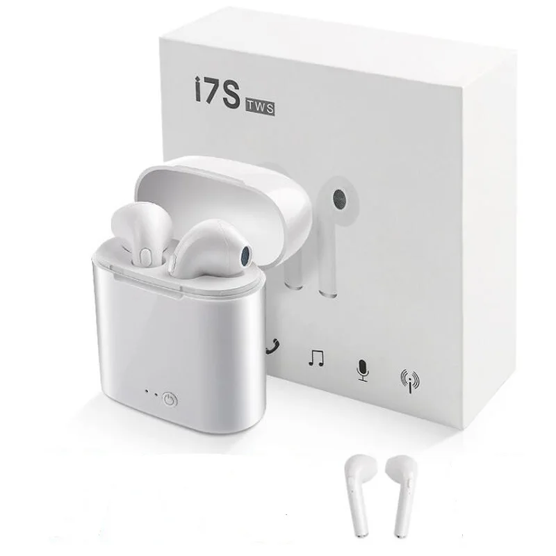 I7s TWS Bluetooth наушники стерео вкладыши гарнитура с зарядным Pod беспроводные гарнитуры для всех смартфонов