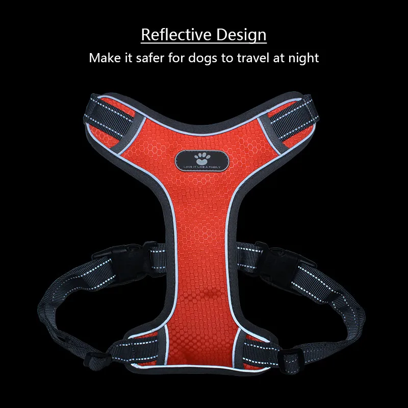 Светоотражающий нейлоновый ошейник для собак средних и крупных нагрудный ремень