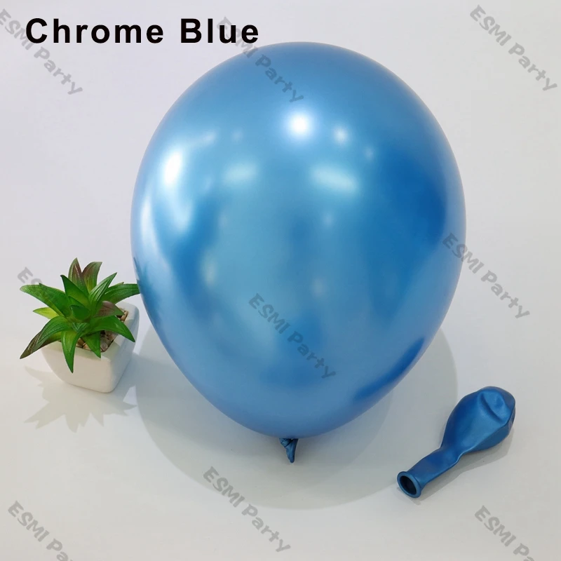 Guirnalda de globos de color blanco y azul claro para ni&ntilde;os, decoraci&oacute;n de cumplea&ntilde;os, Baby Shower, bola azul cromada, suministros de decoraci&oacute;n para el D&iacute;a de los ni&ntilde;os, 167 piezas-2