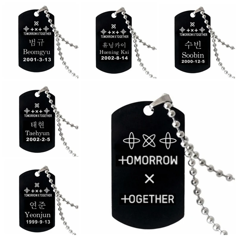 

TXT Necklace Stainless Steel TOMORROW X TOGETHER Pendant Necklace TXT Fans Gifts Fashion Choker Birthday anniversary gift