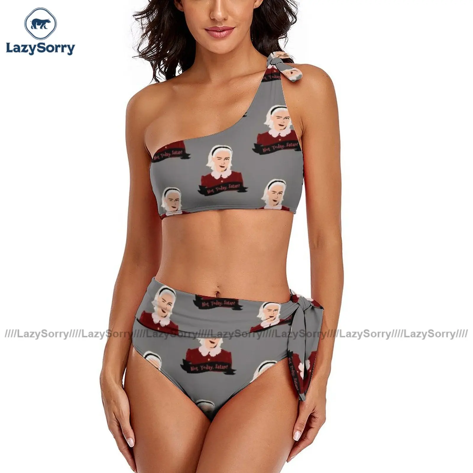 

Teenage Bikini Swimsuit Tie Side Normal Rave Swimwear Female High Quality Two Piece Bathing Suit