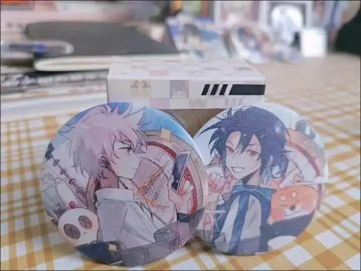 2 шт. аниме звено клик Lu Guang Cheng Xiaoshi брошь с растительным орнаментом Set Shi Dai Li Ren Doujin