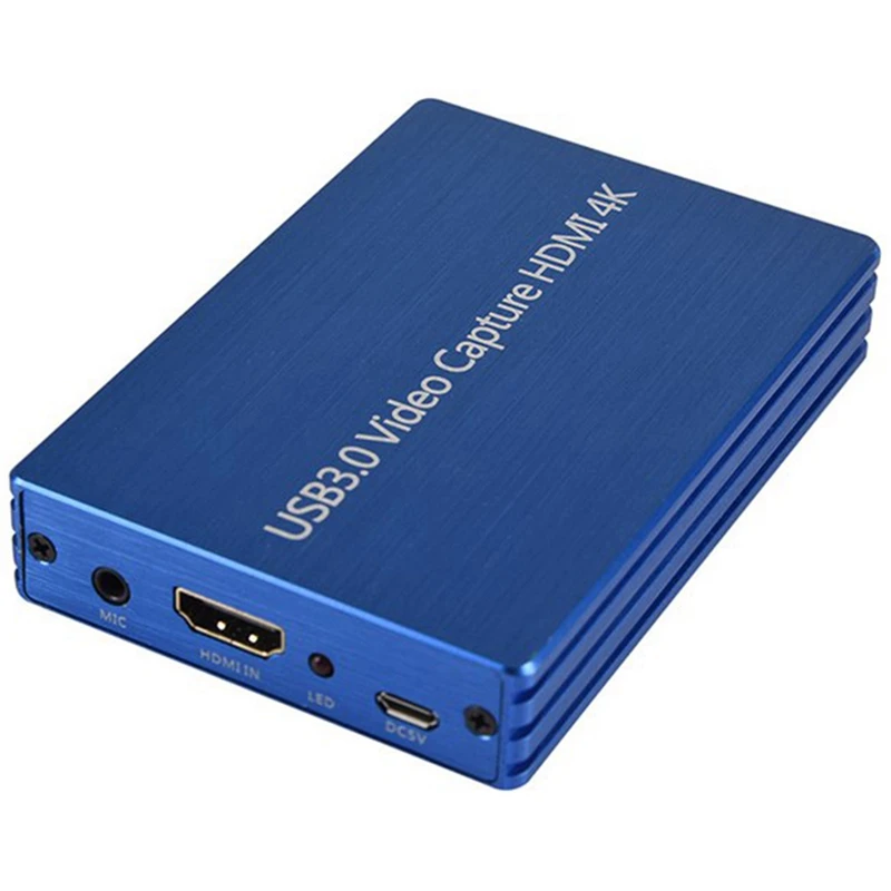 

USB 3.0 Video Capture HDMI Band Loop Out 4K, Support Microphone External HDMI to USB 3.0 Video Capture Card