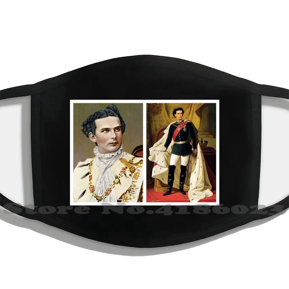 

Bavarian King Ludwig Ii Design Black Breathable Reusable Mouth Mask Bavaria King Ludwig Ii Germany Neuschwanstein Koenig Bayern