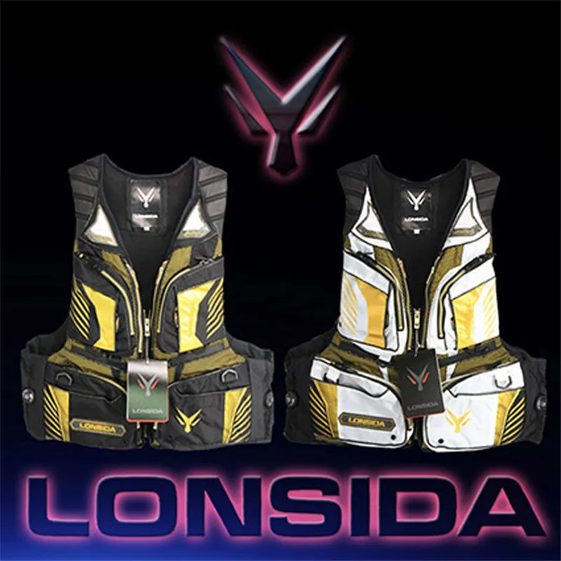 LONSIDA спасательный жилет для рыбалки портативный плавающий профессиональный
