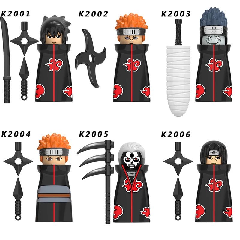 

Hot Anime Series Uchiha Yahiko Characters Building Blocks Bricks Head Accessories Collection WM6105 WM6106 KDL801 KDL802