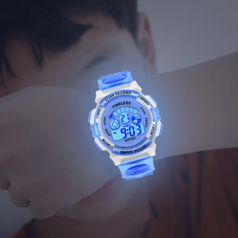 

Kids Luminous Watches LED Colorful Flash Digital Waterproof Alarm for Boys Girls Date Week Creative Children's Fashion Clock