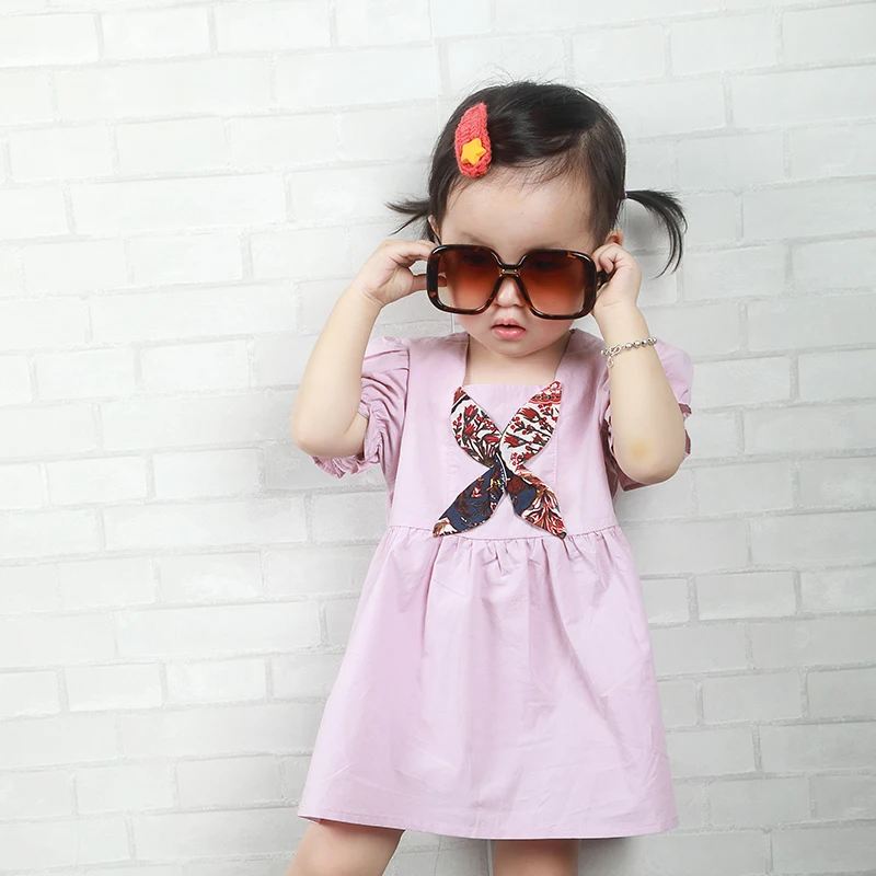 Платье принцессы в иностранном стиле для девочек Новинка 2020 года Летнее Детское