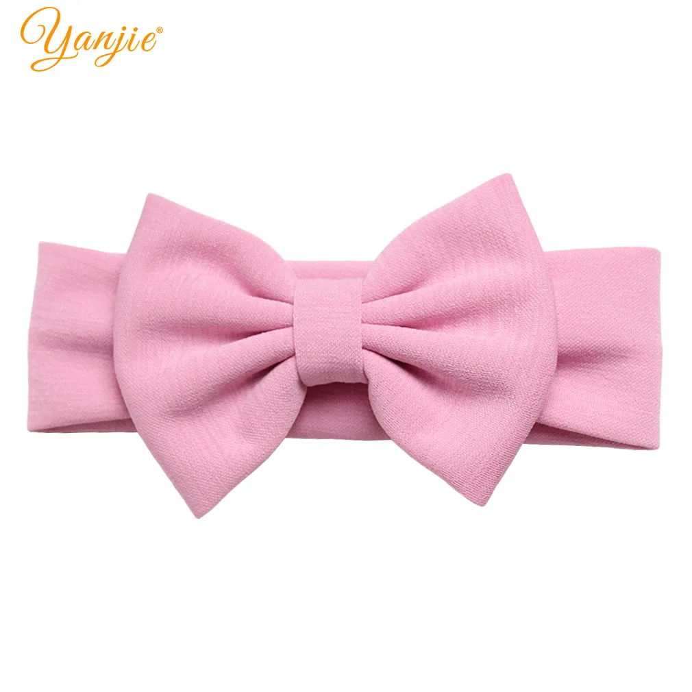Headband B-3 Новинка года; ребристая ткань; бант; тюрбан; сезон весна; 5 дюймов; большой бант для волос; повязка на голову для девочек; головной убор для детей; аксессуары для волос; Лидер продаж - Цвет: Headband B-3