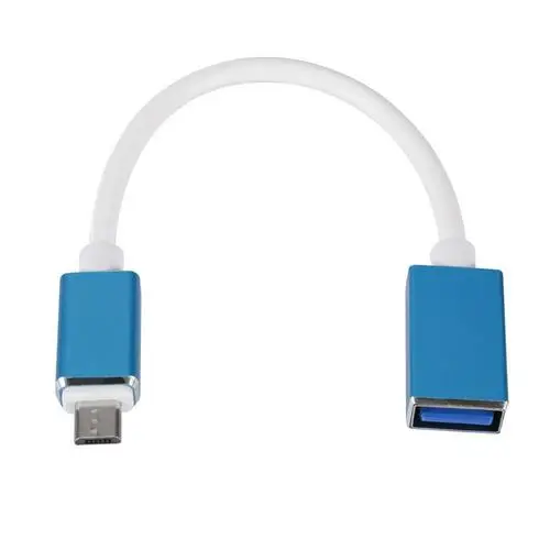 Синий Type-C OTG адаптер usb-кабель 3,3 type C штекер USB 3,3 Женский OTG кабель для передачи данных адаптер для MacBook Pro samsung S9 USB-C OTG - Цвет: Синий