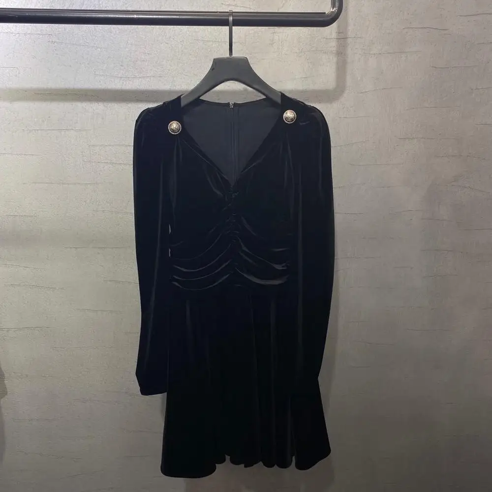 

Женское вельветовое платье с длинным рукавом, повседневное, с V-образным вырезом, модель ddxgz2 на осень, 2021