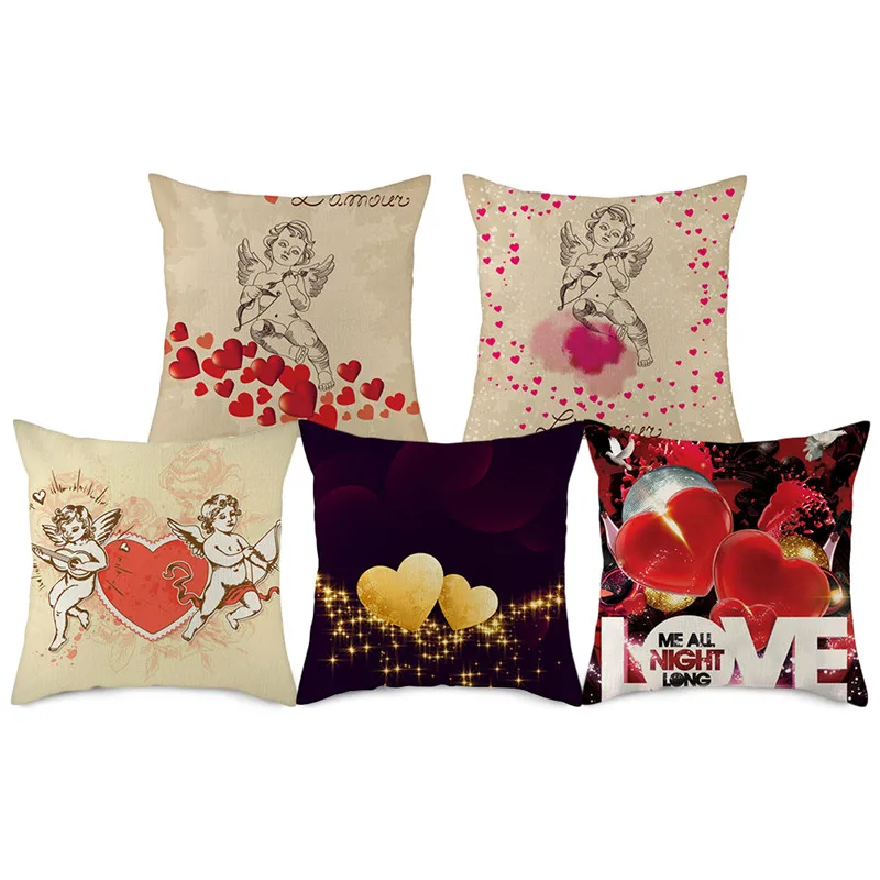 Fuwatacchi Pure Linen Angle Cushion Cover Little Eros In Roman Mythology Pillow for Home Chair Sofa Decorative Pillowcases | Дом и сад