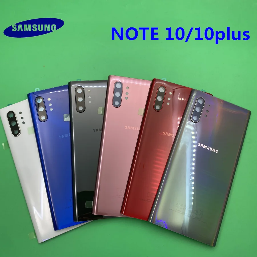

SAMSUNG Back Battery Cover Housing For Samsung Galaxy Note 10 N970 N970F Note 10 plus N975 N975F NOTE10 Back Rear Glass Case