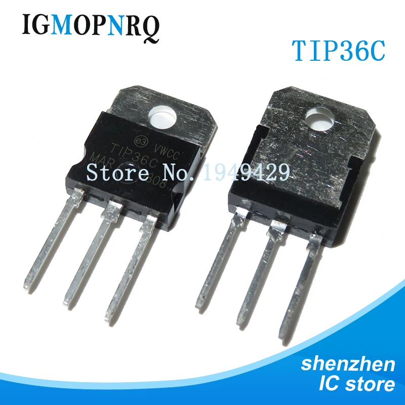 

10PCS TIP36C TIP36 25A 100V TO-3P Power amplifier tube IC
