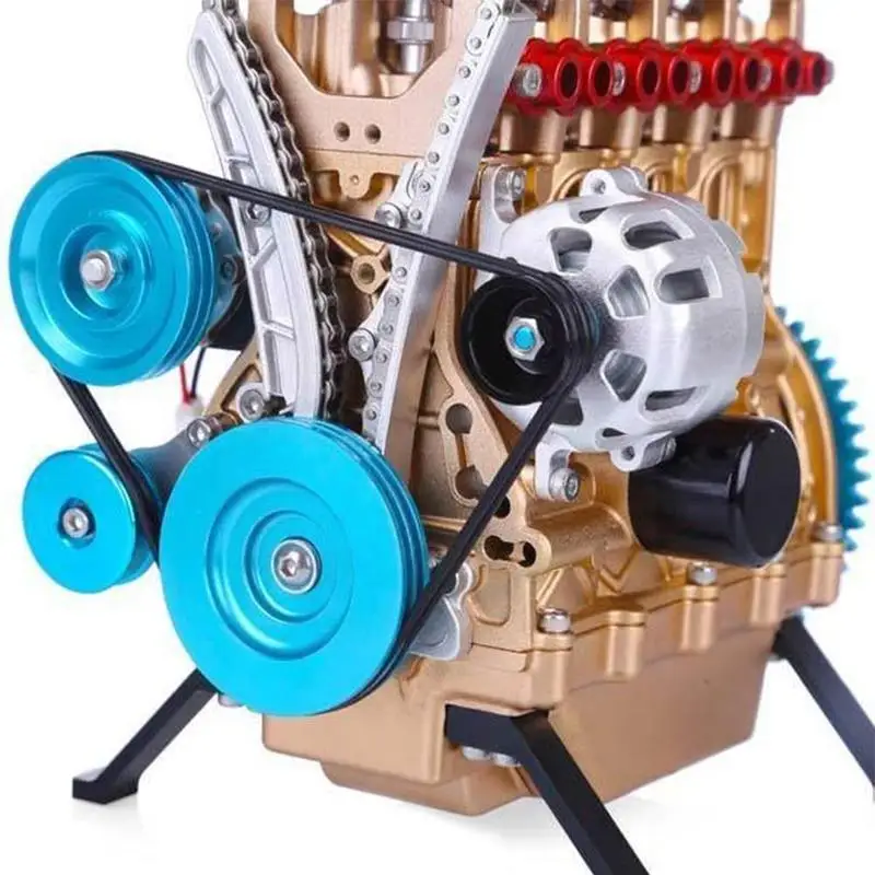All-metal Assembly Car Mini Assemble Inline Four-cylinder Engine Model Kit Toys For Adult Best Gift Education Toy O3V4 | Игрушки и хобби