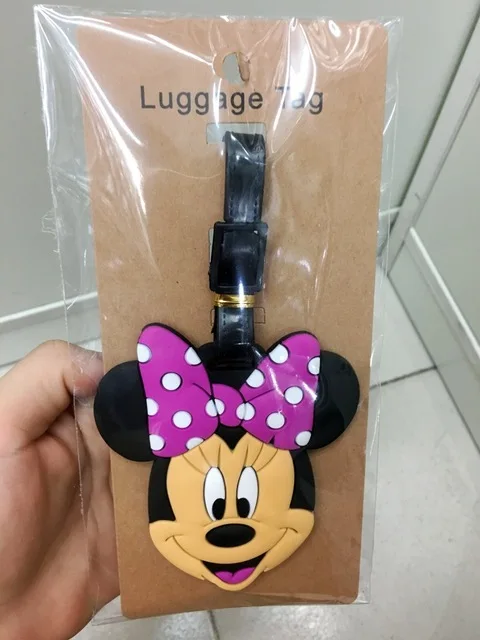 Багажная бирка из ПВХ с мультяшными героями Диснея Микки Маус Минни чемодан
