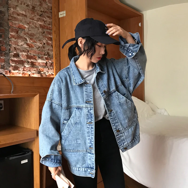 Свободное пальто Chaqueta Mujer Женская куртка для девочек женские джинсы джинсовая
