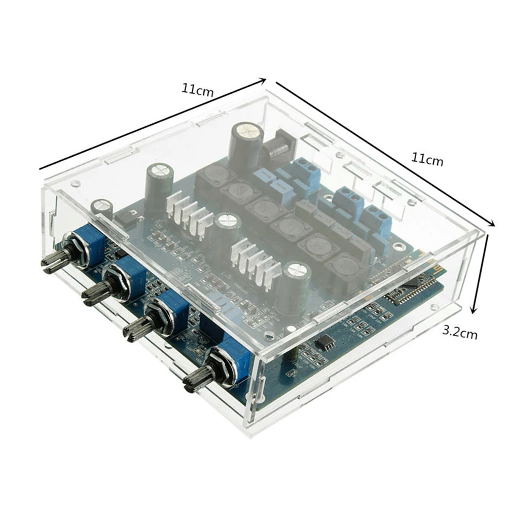 Класс D TPA3116 Класс D Bluetooth V4.0 2,1 цифровой усилитель платы 100 Вт+ 2x50 Вт+ 1 набор акриловых деталей и компонентов коробки