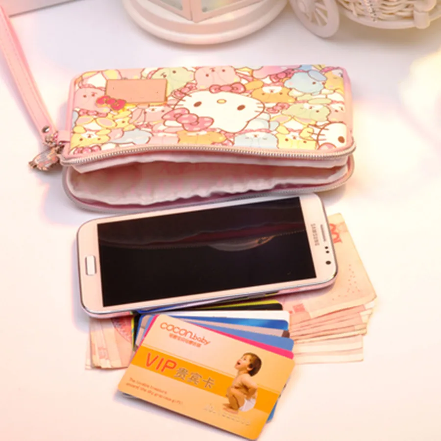 Горячая Распродажа новый мультяшный кошелек на молнии с рисунком кошки из аниме